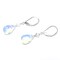 "Sea Opal" Glass Briolette Sterling Silver Lever Back Earrings Crystal product 2